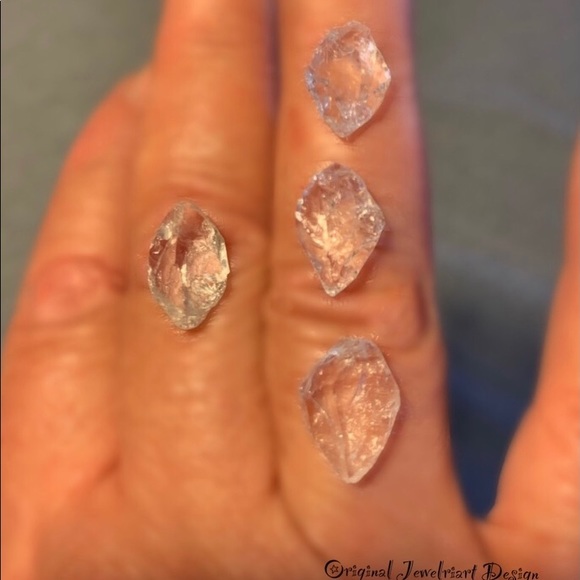 Raw 14k Goldfill Herkimer Diamond Ring - Picture 4 of 8